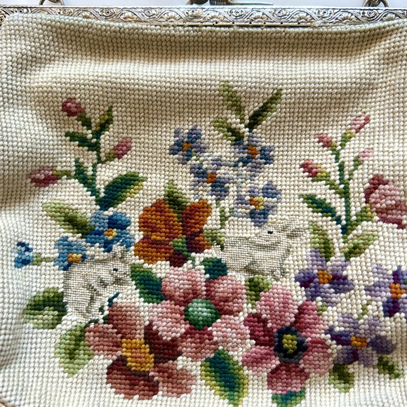 Vintage hand done Needlepoint Purse – Christine Custom Bags (Detroit, MI) Bunny - Picture 12 of 16